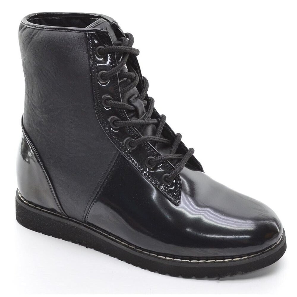 YRU Monkey Black Fashion Lace Up Booties 6.5 M New